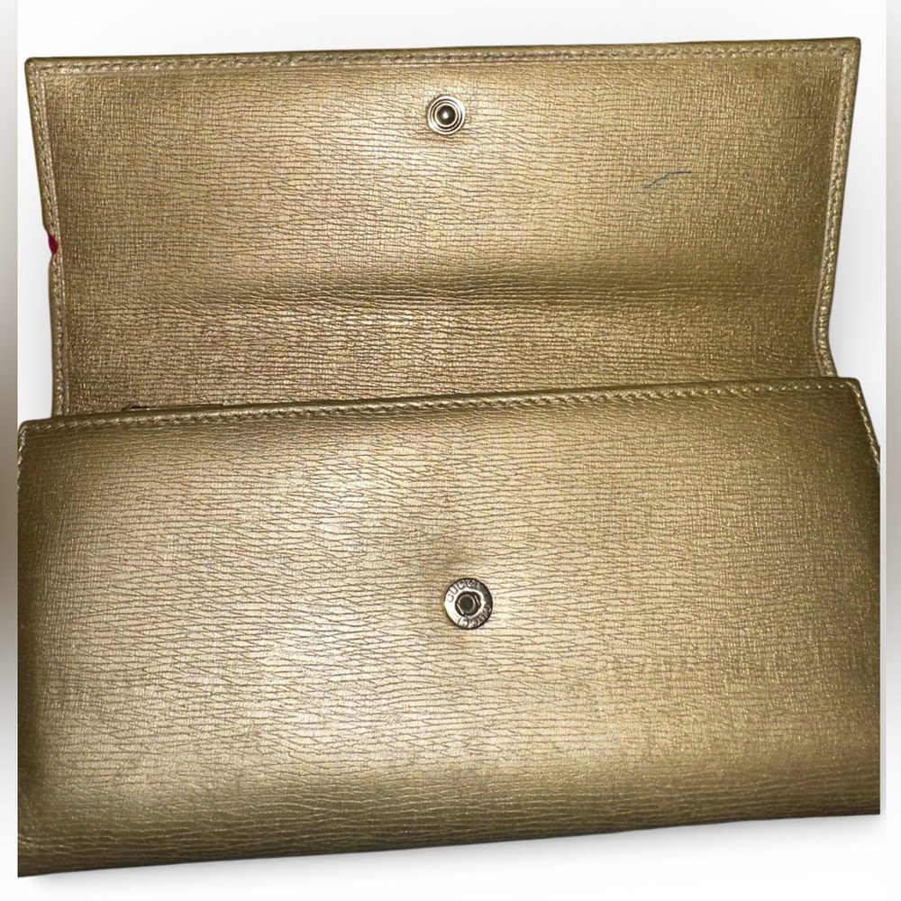 Gucci Metallic Leather Long Envelope Wallet - Picture 3 of 8